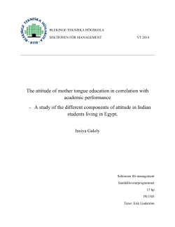 The attitude of mother tongue education in correlation with