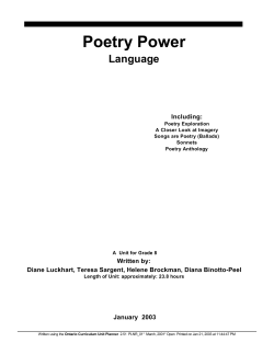 Poetry Power - Lesson Corner