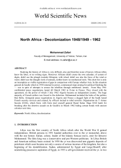 North Africa - Decolonization 1948/1949