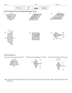 For #1-6, find the area of each trapezoid, rhombus, or - tperry-math