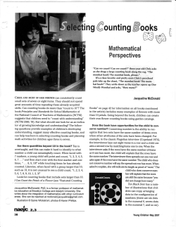 selecting counting books: Mathematical Perspectives