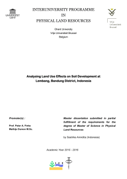 interuniversity programme in physical land resources