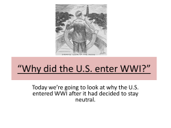“Why did the U.S. enter WWI?”