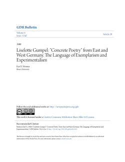 Liselotte Gumpel: "Concrete Poetry" from East
