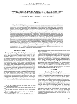 8. Stress Tensors at the Toe of the Nankai Accretionary Prism