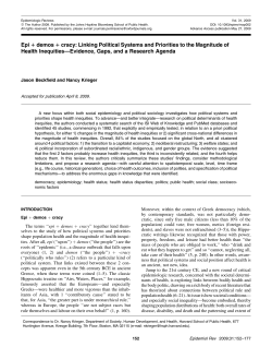 Epi + demos + cracy: Linking Political Systems and Priorities to the