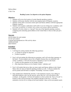 Los deportes en los pa&iacute;ses hispanos