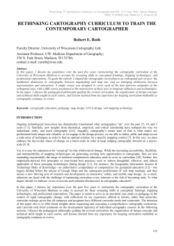 rethinking cartography curriculum to train the contemporary