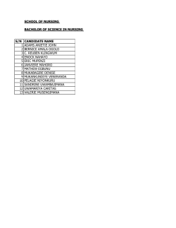 The 7th graduation final list of confirmed graduands