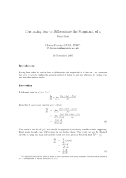 Illustrating how to Differentiate the Magnitude of a Function