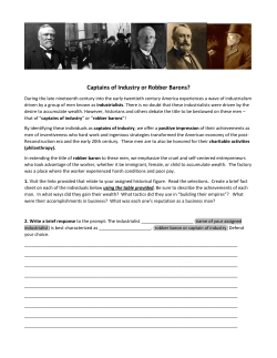 Captains of Industry or Robber Barons