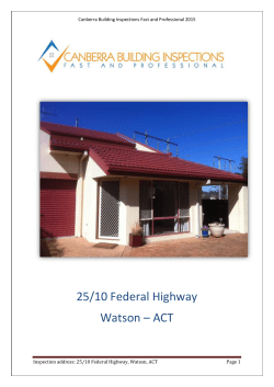 25/10 Federal Highway Watson &ndash; ACT