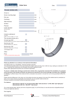Order form - round sills