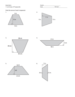 Find the area of each trapezoid. 1. 2. 3. 4. 5. 6.