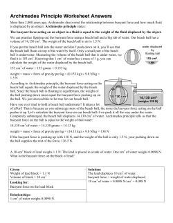 Archimedes Principle Worksheet Answers