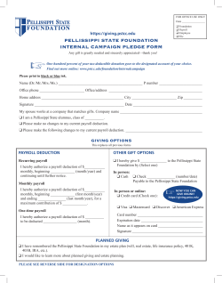 Employee giving  - Pellissippi State Community College