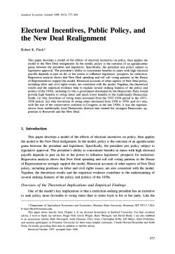 Electoral Incentives, Public Policy, and the New Deal Realignment