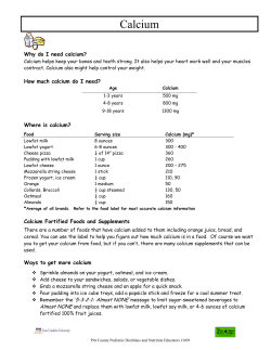 Calcium - ECU.edu
