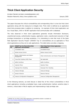 Thick Client Application Security