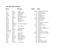 ARTS AND CRAFT VENDORS Name Company Booth Items
