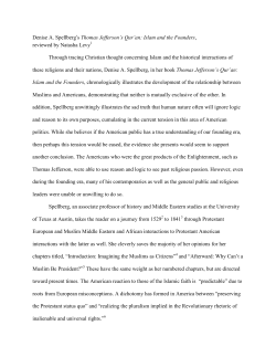 Denise A. Spellberg`s Thomas Jefferson`s Qur`an