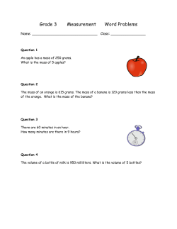 Grade 3 Measurement Word Problems