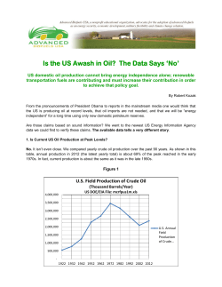 Is the US Awash in Oil? The Data Says `No`