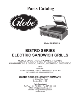 Parts Catalog - Globe Food Equipment Co.