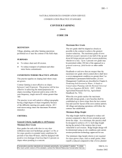 National Conservation Practice - Contour Farming