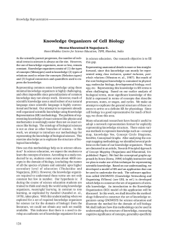 Knowledge Organizers of Cell Biology - hbcse