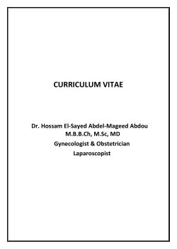 Curriculum vitae Dr. HOSSAM El-Sayed Abdel