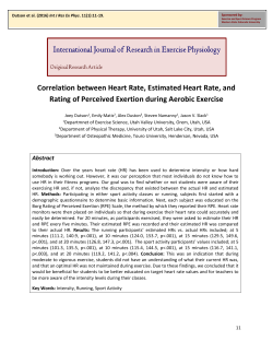 Correlation between Heart Rate, Estimated Heart Rate