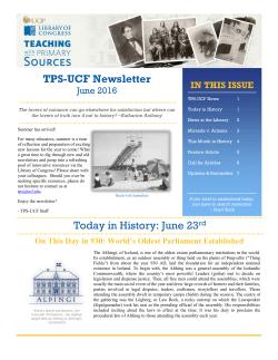 June 2016 - TPS-UCF - University of Central Florida