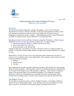 federal budget process - Missouri Budget Project