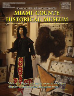 NewsLetter SUMMER 2013.indd - Miami County Historical Museum
