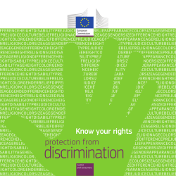 Know your rights &ndash; protection from discrimination