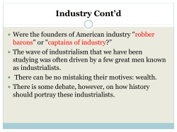 Industry Cont`d