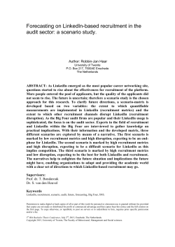 Forecasting on LinkedIn-based recruitment in the audit sector: a