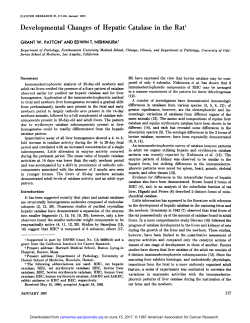 Developmental Changes of Hepatic Catalase in