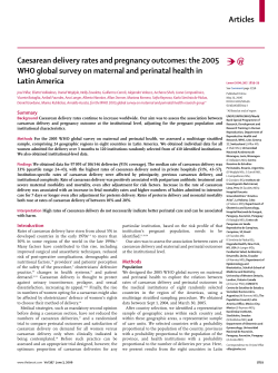 the 2005 WHO global survey on maternal and perinatal health