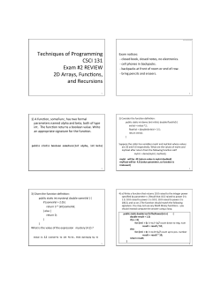 Exam 2 Review Solutions
