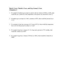 Boyle`s Law, Charles`s Law, and Gay-Lussac`s Law