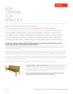 ada criteria for benches