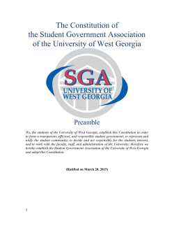 Constitution - University of West Georgia