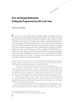 Pure and Simple Radicalism: Putting the