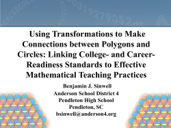 Using Transformations to Make Connections between Polygons and
