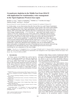 Groundwater depletion in the Middle East from GRACE with