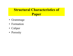Structural Characteristics of Paper