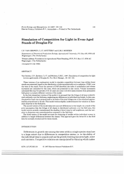 Simulation of Competition for Light in Even