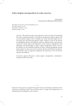 Policy Regime Juxtaposition in Latin America